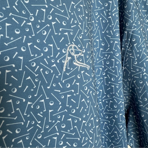 Rhoback Men's 2XL Blue “The Mulligan” Golf Polo Shirt Short Sleeve SOLD OUT! - Picture 6 of 9